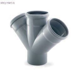 Крестовина PP-H серый Дн 110х110х110х87° б/нап в комплекте РосТурПласт 11322