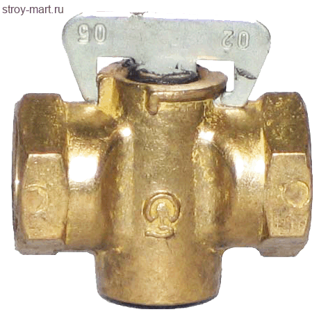 Кран конусный муфтовый газовый латунный 11Б12бк Ду20 Кран конусный муфтовый газовый латунный 11Б12бк Ду20