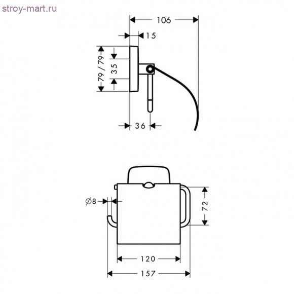 Держатель для туалетной бумаги PuraVida 41508000 Держатель для туалетной бумаги PuraVida 41508000