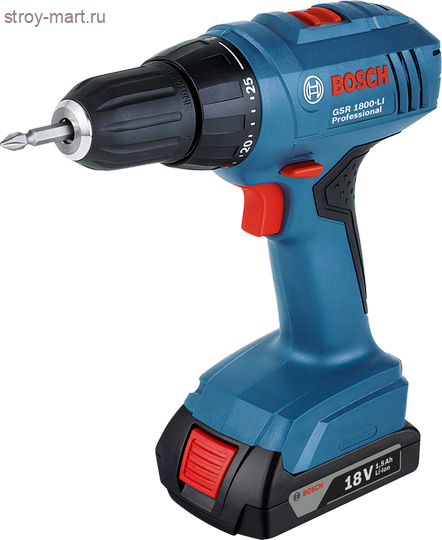 Аккумуляторная дрель-шуруповерт Bosch GSR 1800-LI Professional - 06019A8305