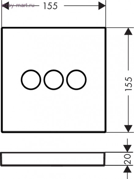 Запорно-переключающее устройство на 3 потребителя ShowerSelect 15764000 Запорно-переключающее устройство на 3 потребителя ShowerSelect 15764000