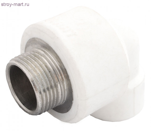 Угольник PP-R белый Дн 20х3/4 НР Firat - 4606034005798 Угольник PP-R белый Дн 20х3/4 НР Firat - 4606034005798