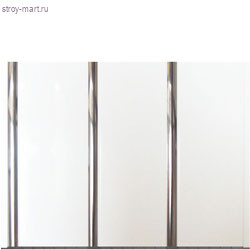 Панель ПВХ потолочн 3-х секц хром (3000х240х7,5мм) 0,72 кв. м (15 шт.) - С-000059246