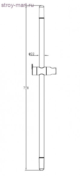 Душевая штанга Bravat D149CP Душевая штанга Bravat D149CP