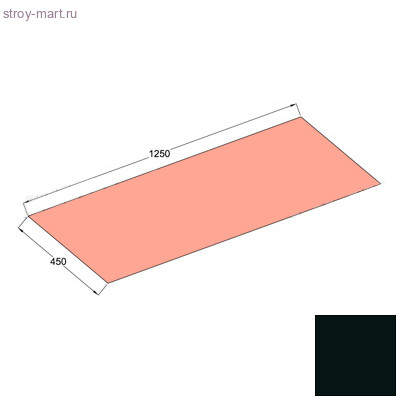Лист плоский Decra Classic/Roman/Stratos 1250ммх450мм Черный бриллиант - С-000113304 Лист плоский Decra Classic/Roman/Stratos 1250ммх450мм Черный бриллиант - С-000113304