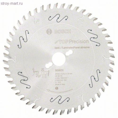 ЦИРКУЛЯРНЫЙ ДИСК 250x30x48T LAM PANEL - 2608642104 ЦИРКУЛЯРНЫЙ ДИСК 250x30x48T LAM PANEL - 2608642104