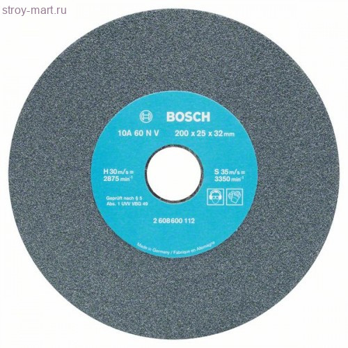 ШЛИФКРУГ 200Х25Х32 К60 Д/GSM 200 - 2608600112 ШЛИФКРУГ 200Х25Х32 К60 Д/GSM 200 - 2608600112