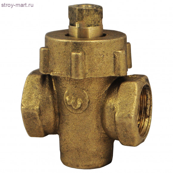 Кран пробко-сальниковый латунь 11б6бк Ду 15 Ру10 ВР/ВР - 007-0752