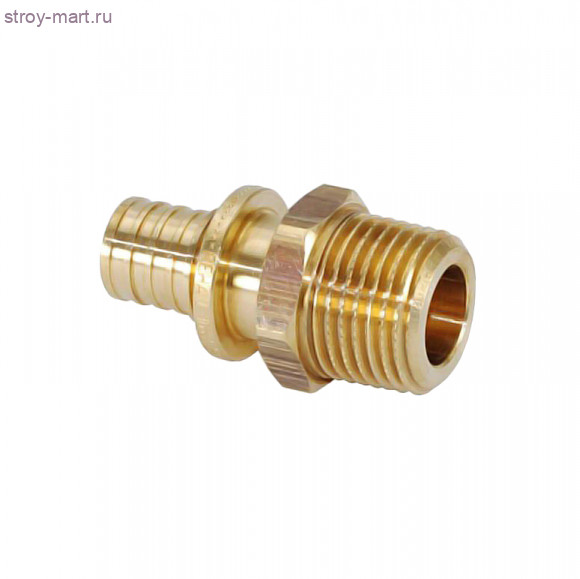 Муфта с наружней резьбой под надвижную гильзу латунная - 25х1' н/р (3,5)