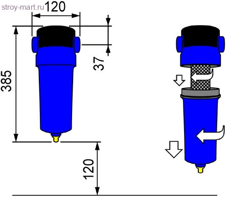 Фильтр основной очистки OMI CF 095 - 04A.0570.C Фильтр основной очистки OMI CF 095 - 04A.0570.C