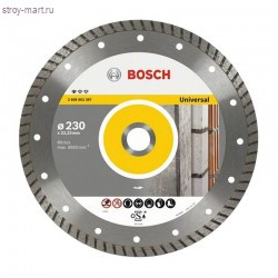 Диск алмазный «Bosch» Universal отрезной Turbo сух рез 230x2,5x22 /2608602397 - С-000098436 Диск алмазный «Bosch» Universal отрезной Turbo сух рез 230x2,5x22 /2608602397 - С-000098436