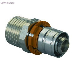 Муфта (штуцер) МП латунь MLC Дн 40х1 1/2 НР пресс Uponor 1046902 - 027-6727