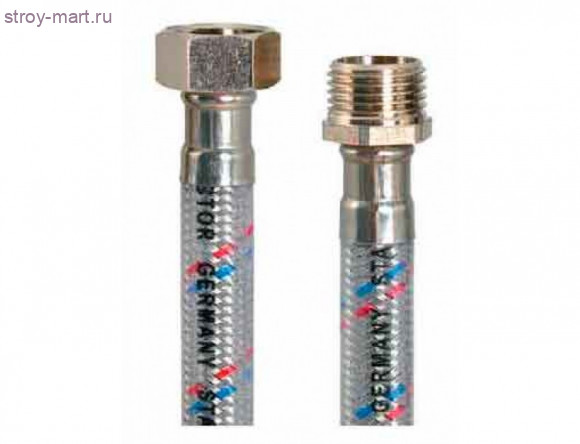 Подводка гиб д/воды латунь H1/2"-H1/2" L=0.5м - 018-0928 Подводка гиб д/воды латунь H1/2"-H1/2" L=0.5м - 018-0928