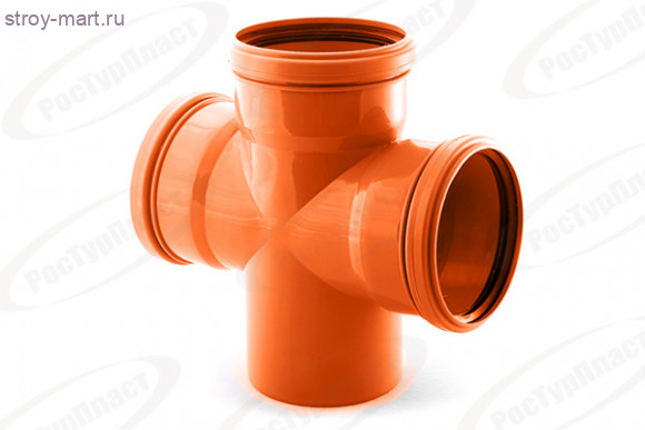 Крестовина PP-H коричневый Дн 110х110х110х87 б/нап в комплекте РосТурПласт 14602