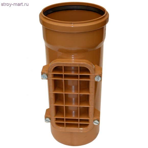 Ревизия НПВХ коричневый Дн 160 б/нап с крышкой в комплекте. - 027-8196 Ревизия НПВХ коричневый Дн 160 б/нап с крышкой в комплекте. - 027-8196