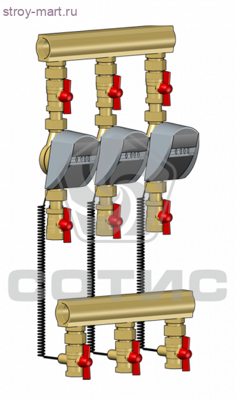 Модуль коллекторный этажного узла учета тепловой энергии МКТ100-2500(3200) СОТИС-Unit - МКТ100-2503-15 Модуль коллекторный этажного узла учета тепловой энергии МКТ100-2500(3200) СОТИС-Unit - МКТ100-2503-15