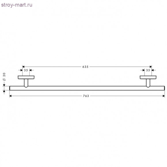 Полотенцедержатель, 600 мм PuraVida 41506000 Полотенцедержатель, 600 мм PuraVida 41506000