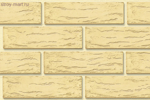 Кирпич Rauf 1нф М175 слоновая кость,рустик рифленый - С-000118574