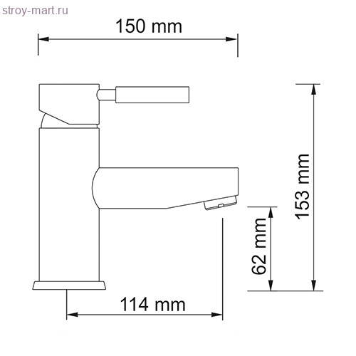 Смеситель одноручный для умывальника Aller хром WasserKRAFT 1063 Смеситель одноручный для умывальника Aller хром WasserKRAFT 1063