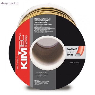 Уплотнитель «KIM TEC» чёрный D-профиль /10 х12мм./ 50 м. (6 шт./уп) - С-000104003 Уплотнитель «KIM TEC» чёрный D-профиль /10 х12мм./ 50 м. (6 шт./уп) - С-000104003