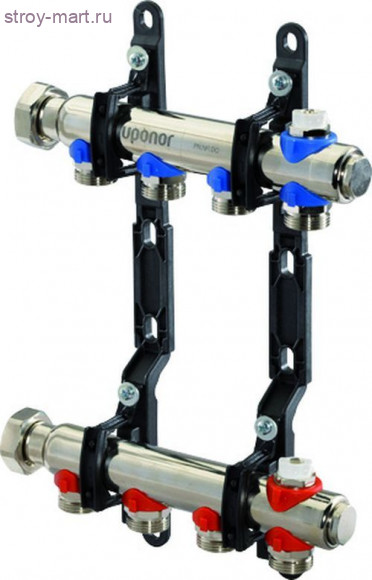 Коллектор латунь MLC Ду 1х3/4 НР на 3 выхода L=172мм H Uponor 1012878 Коллектор латунь MLC Ду 1х3/4 НР на 3 выхода L=172мм H Uponor 1012878