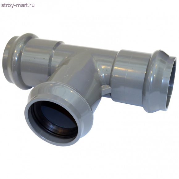 Тройник НПВХ серый нап Дн 110х110х90 Ру10 в комплекте - 027-3825