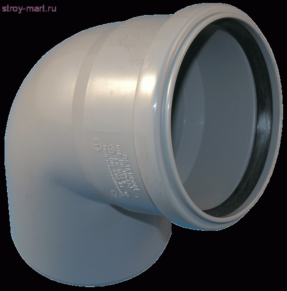 Отвод PP-H серый Дн 110х67,5° б/нап в комплекте Ostendorf 115130 - 4052836151308