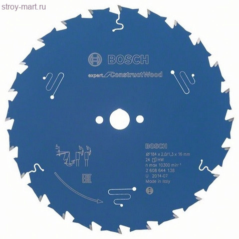 Цирк диск Expert for Construct 184x16x2/1.3x24T - 2608644138 Цирк диск Expert for Construct 184x16x2/1.3x24T - 2608644138
