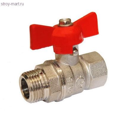 Кран шаровой латунь Стандарт 231 аналог 11б27п1 никель Ду 15 ВР/НР бабочка ГАЛЛОП 103166 Кран шаровой латунь Стандарт 231 аналог 11б27п1 никель Ду 15 ВР/НР бабочка ГАЛЛОП 103166