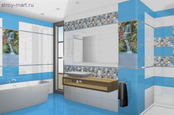 Плитка настенная Blue (КПО16МР606) 25x45 Плитка настенная Blue (КПО16МР606) 25x45