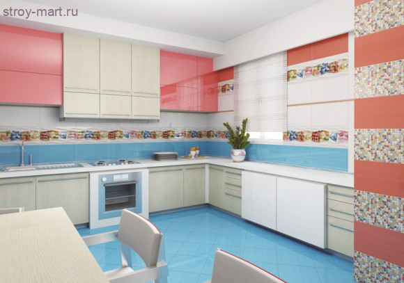 Плитка настенная Blue (КПО16МР606) 25x45 Плитка настенная Blue (КПО16МР606) 25x45