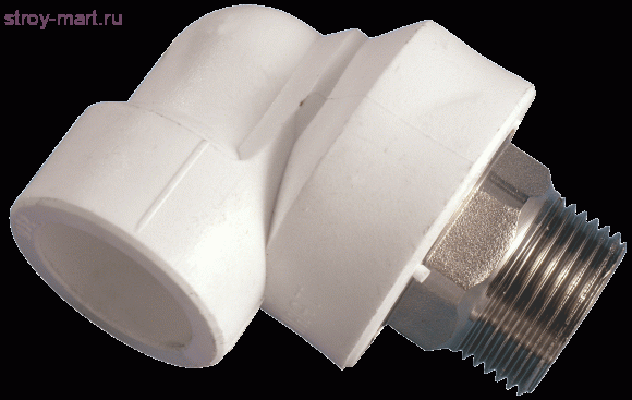 Угольник PP-R белый Дн 32х1 НР под ключ Firat - 4606034124956 Угольник PP-R белый Дн 32х1 НР под ключ Firat - 4606034124956