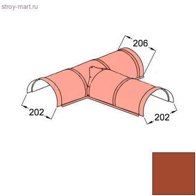 Конек полукруглый Т-образный Decra Classic/Roman Осенний каприз - С-000113244 Конек полукруглый Т-образный Decra Classic/Roman Осенний каприз - С-000113244