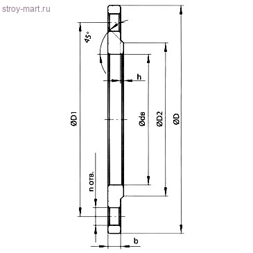 Фланец сталь плоск Ду 32 Ру16 ГОСТ 12820-80 - 4606034016268