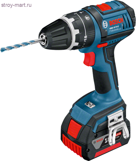 Аккумуляторная ударная дрель-шуруповерт Bosch GSB 18 V-LI Professional - 060186710E Аккумуляторная ударная дрель-шуруповерт Bosch GSB 18 V-LI Professional - 060186710E