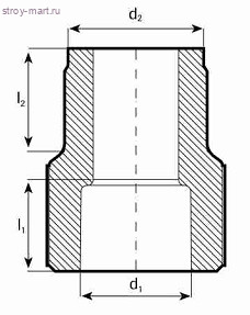 Муфта PP-R переходн серый Дн 50х20 Firat - 4606034032718