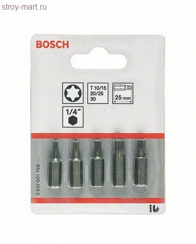 5 БИТ TORX10/15/20/25/30 25ММ TIN - 2607001769