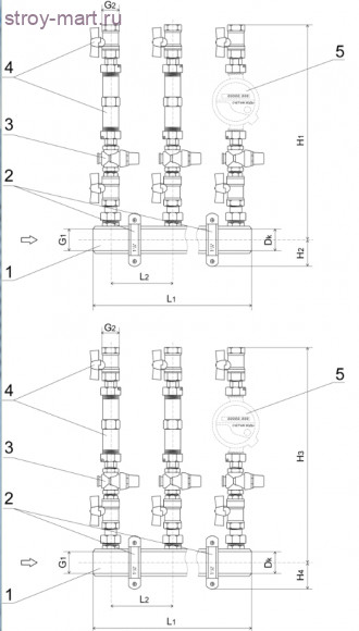 Модуль коллекторный этажного узла учета воды с регулировкой давления МКВ100 РД СОТИС-Unit - МКВ100-2506-15-110 РД Модуль коллекторный этажного узла учета воды с регулировкой давления МКВ100 РД СОТИС-Unit - МКВ100-2506-15-110 РД