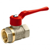 Кран шаровой латунь 11Б27п1 А30 никель Ду 50 ВР рычаг БАЗ - 007-7501