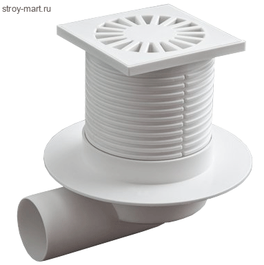 Трап горизонт PP Ду 50 100х100 реш пласт Орио -004-0107 Трап горизонт PP Ду 50 100х100 реш пласт Орио -004-0107