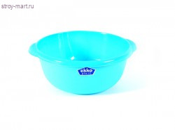 Таз 7 л, пластмассовый, голубой матовый, круглый. Эккопласт 2723 - С-000100805 Таз 7 л, пластмассовый, голубой матовый, круглый. Эккопласт 2723 - С-000100805