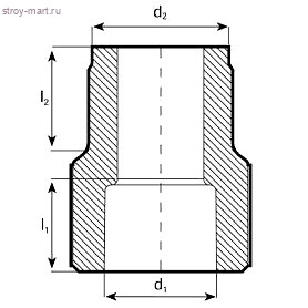 Муфта PP-R переходн серый Дн 50х25 Firat - 4606034032725