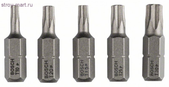 5 БИТ TORX10/15/20/25/30 25ММ XH - 2607001768 5 БИТ TORX10/15/20/25/30 25ММ XH - 2607001768