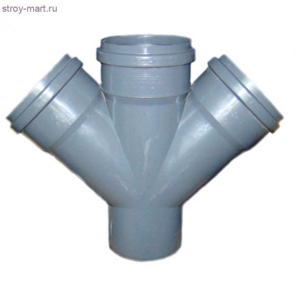 Крестовина PP-H серый Дн 110х110х110х45 б/нап в/к - 027-9221