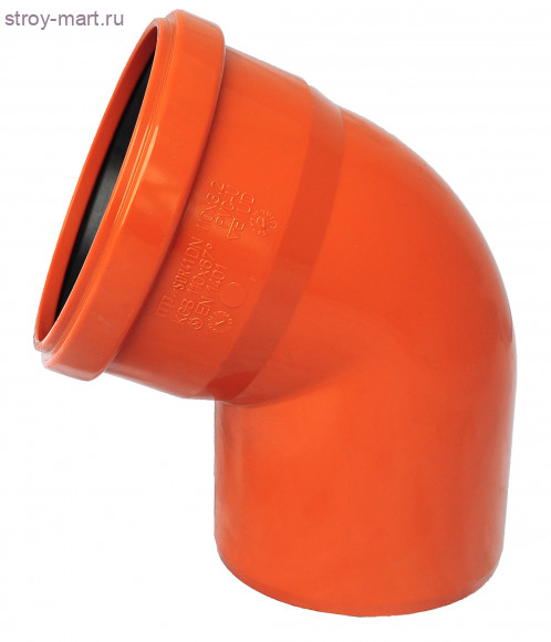 Отвод НПВХ коричневый Дн 110х67° б/нап в комплекте - 027-1658 Отвод НПВХ коричневый Дн 110х67° б/нап в комплекте - 027-1658