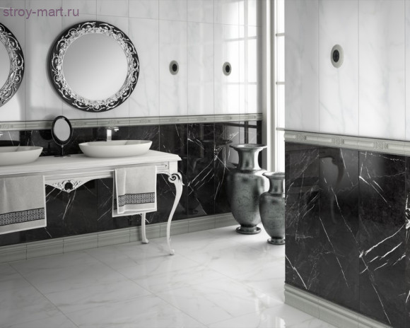 Marquina Black Плитка настенная 30x90 Marquina Black Плитка настенная 30x90