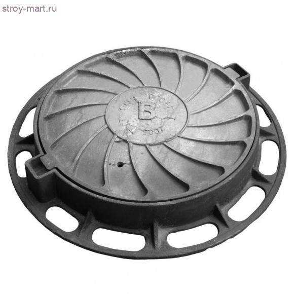 Люк чугун канализационный К тип Л m=64кг - 004-0031 Люк чугун канализационный К тип Л m=64кг - 004-0031