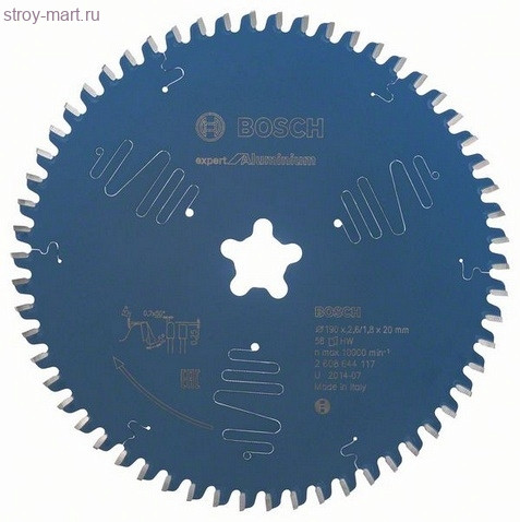 Цирк диск Expert for Aluminium190xFastFixx2.6/1.8x58T - 2608644117 Цирк диск Expert for Aluminium190xFastFixx2.6/1.8x58T - 2608644117