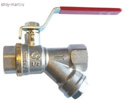 Кран шаровой латунь Vito 1730 Ду 25 ВР/ВР полный проход рычаг с фильтром STC 1730 Кран шаровой латунь Vito 1730 Ду 25 ВР/ВР полный проход рычаг с фильтром STC 1730