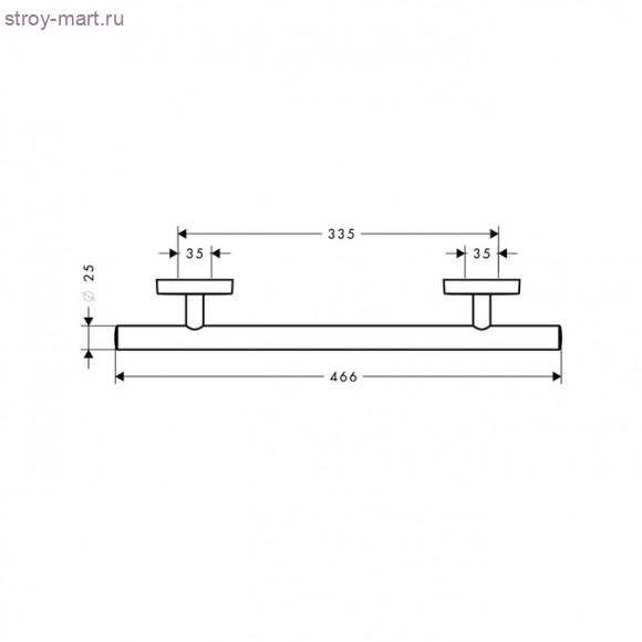 Поручень, 300 мм PuraVida 41513000